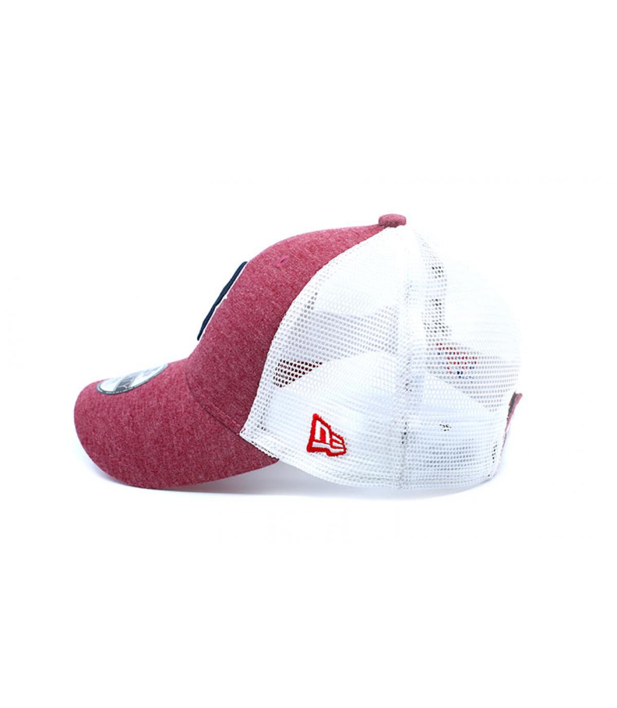 New Era red B trucker kids